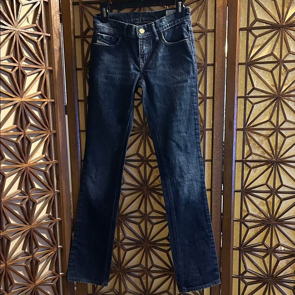 Diesel Liv Straight Leg Jeans 25 x 32 dark blue
